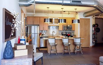 Well Equipped Kitchen And Dining at Arcade Apartments, St Louis, Missouri